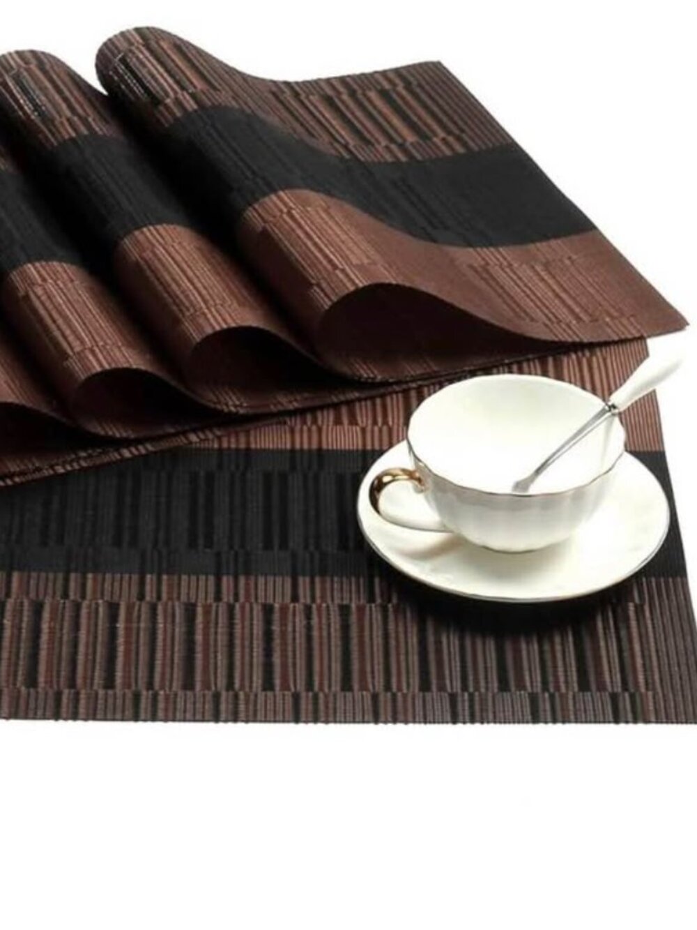 PVC Placemats Woven Vinyl Place Mats Kitchen Dining Table Mats